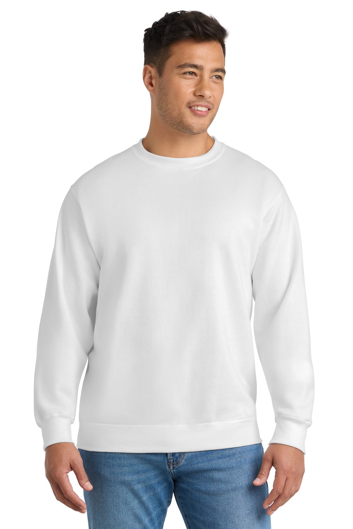 Port & Co Essential Fleece Crewneck Sweatshirt. PC90 - EMBROIDERED