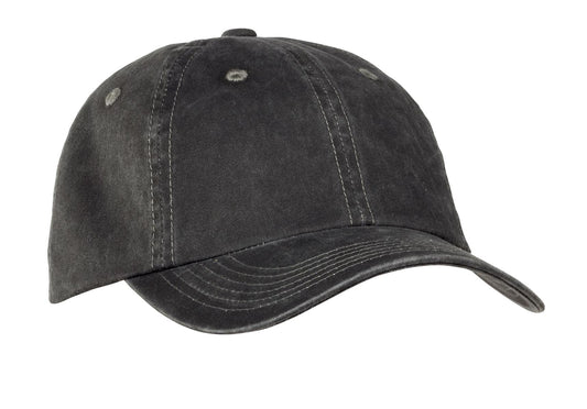 Port Authority Garment-Washed Cap. PWU - EMBROIDERED