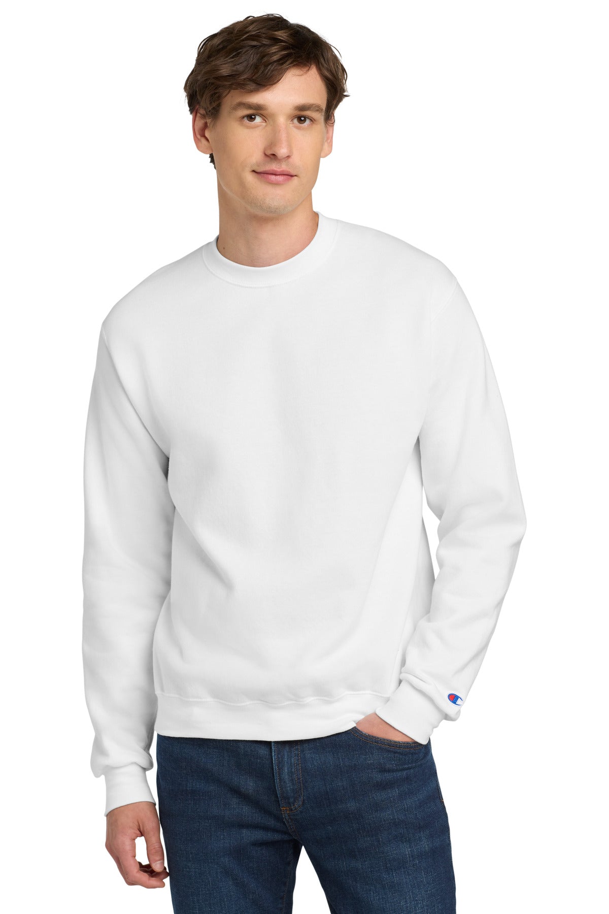 Champion Powerblend Crewneck Sweatshirt. S6000 - EMBROIDERED