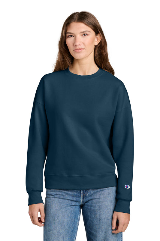 Champion Women's Powerblend Crewneck Sweatshirt SL650 - EMBROIDERED