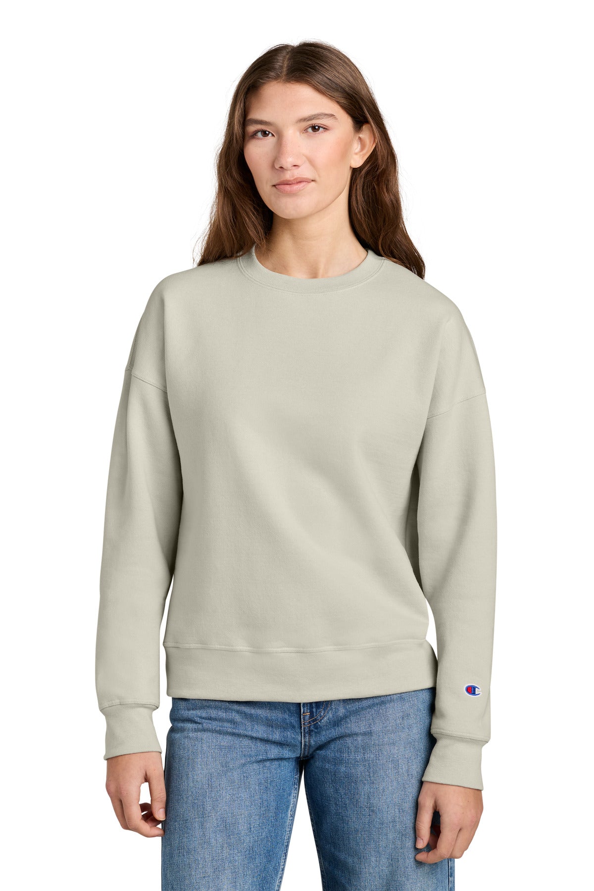 Champion Women's Powerblend Crewneck Sweatshirt SL650 - EMBROIDERED
