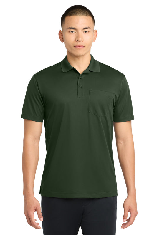 Sport-Tek Micropique Sport-Wick Pocket Polo. ST651 - EMBROIDERED