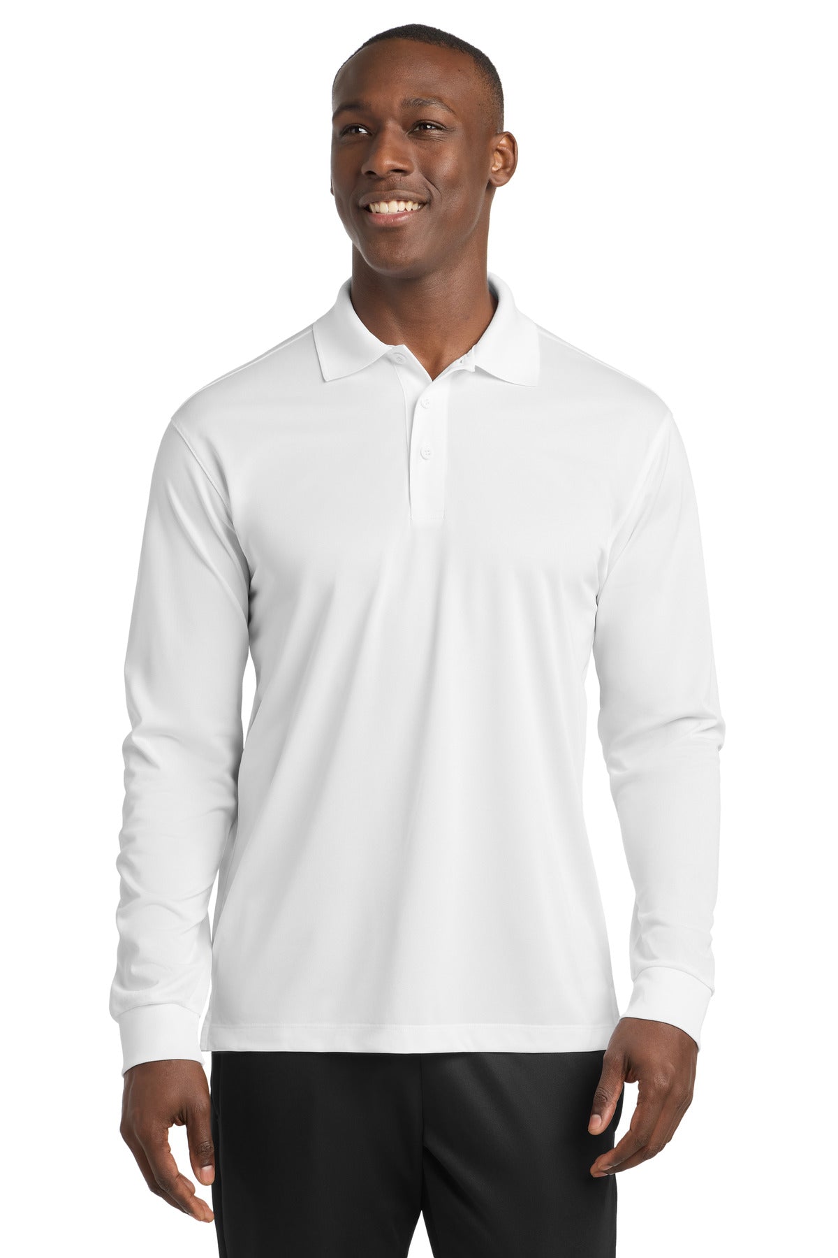 Sport-Tek Long Sleeve Micropique Sport-Wick Polo. ST657 - EMBROIDERED