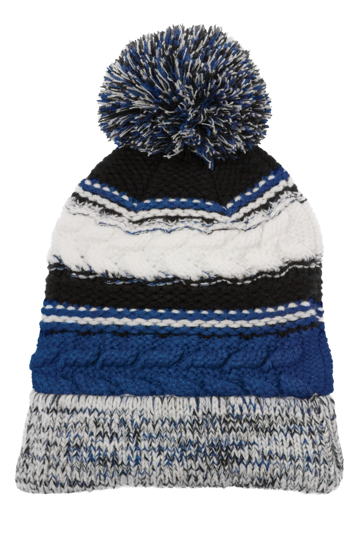 Sport-Tek Pom Pom Team Beanie. STC21 - EMBROIDERED