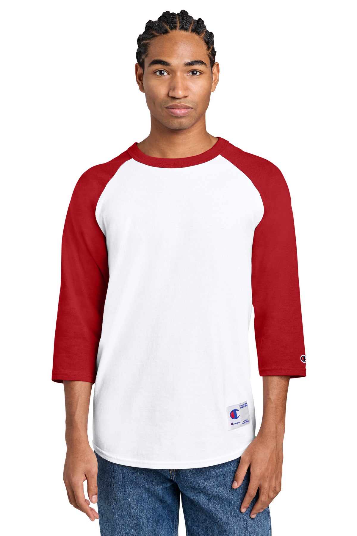 Champion Raglan Baseball Tee T137 - EMBROIDERED