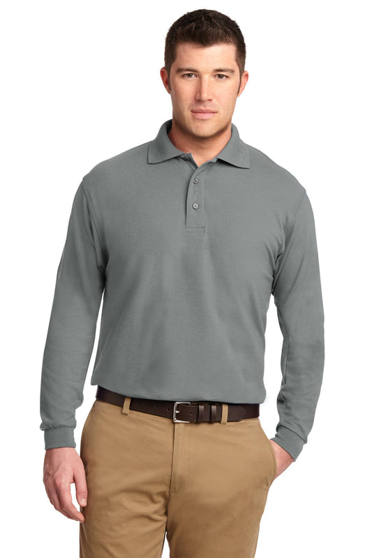 Port Authority Tall Silk Touch‚ Long Sleeve Polo. TLK500LS - EMBROIDERED