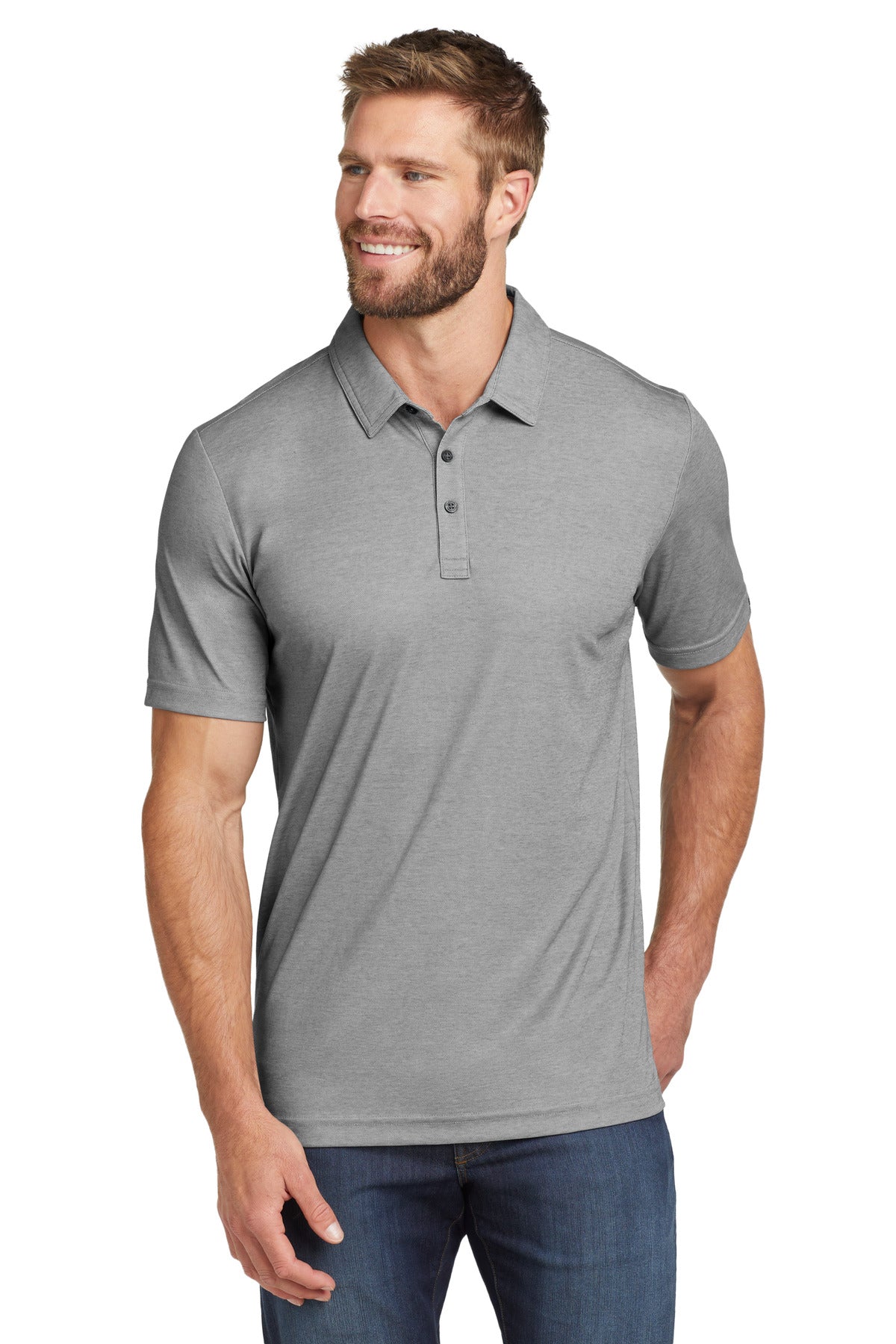 TravisMathew Oceanside Heather Polo. TM1MU412 - EMBROIDERED