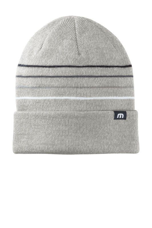 TravisMathew Striped Cuffed Beanie TM1MY393 - EMBROIDERED
