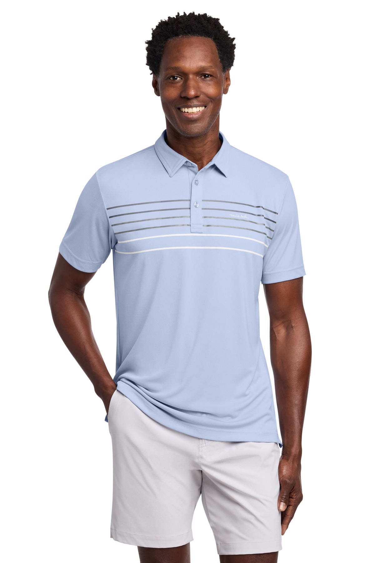 TravisMathew Coto Performance Chest Stripe Polo TM1MY400 - EMBROIDERED