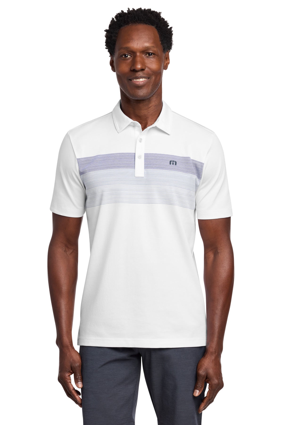 TravisMathew Coastal Chest Stripe Polo TM1MY402 - EMBROIDERED