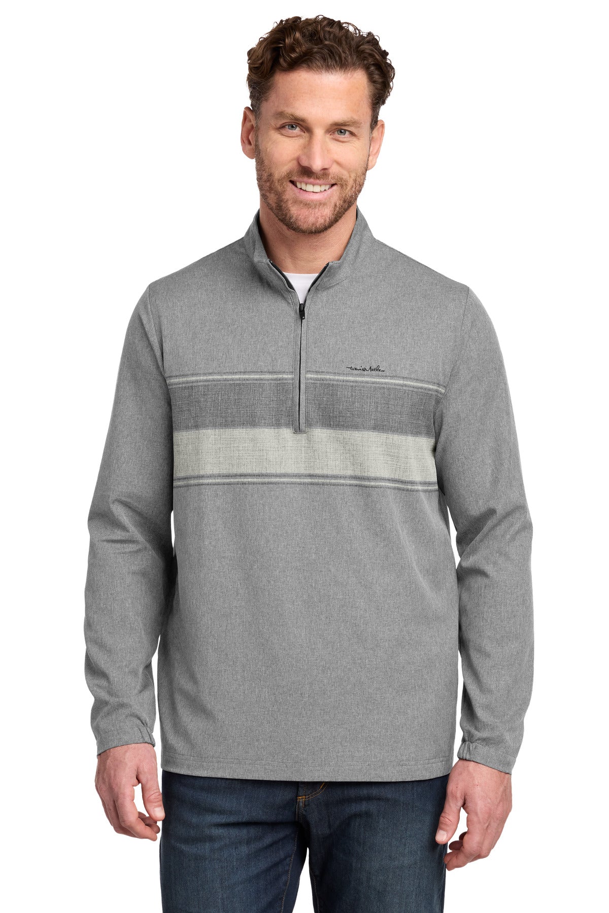 TravisMathew Balboa Chest Stripe 1/4-Zip TM1MZ340 - EMBROIDERED