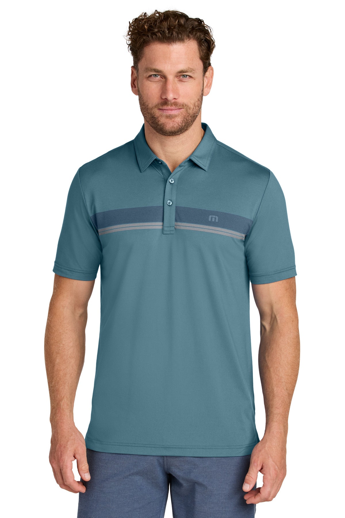 TravisMathew Glenview Stripe Polo TMA41462 - EMBROIDERED