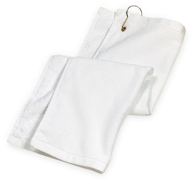 Port Authority Grommeted Golf Towel. TW51 - EMBROIDERED