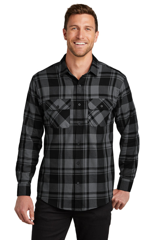 Port Authority Plaid Flannel Shirt. W668 - EMBROIDERED