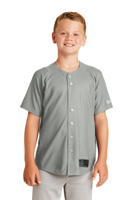 New Era Youth Diamond Era Full-Button Jersey. YNEA220 - EMBROIDERED