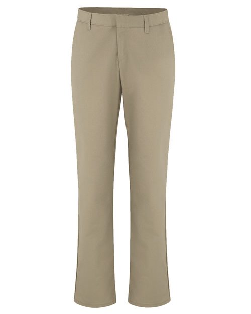 Dickies Women's Extended Sizes Industrial Flat Front Pants - FP92EXT - EMBROIDERED