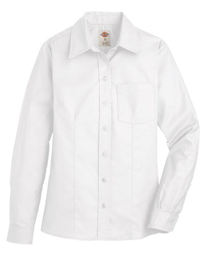 Dickies Women's Oxford Long Sleeve Shirt - L254 - EMBROIDERED
