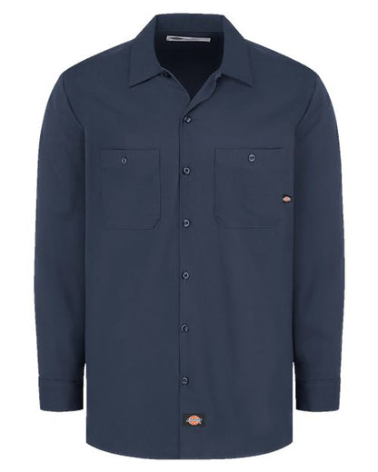 Dickies Men's Industrial Cotton Long Sleeve Work Shirt - L307 - EMBROIDERED