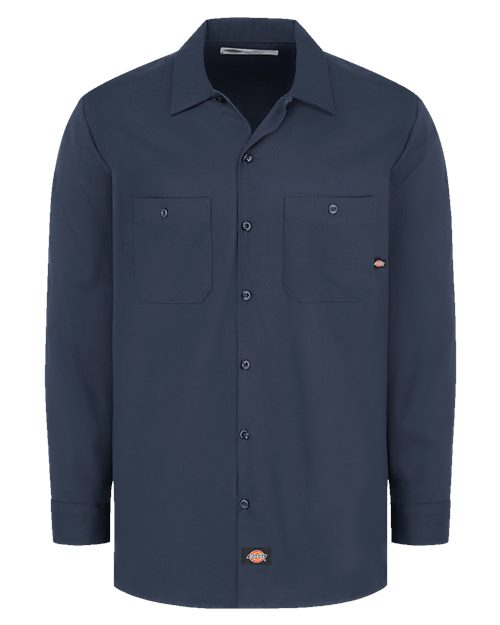 Dickies Men's Industrial Cotton Long Sleeve Work Shirt - L307 - EMBROIDERED