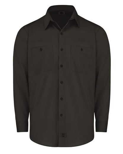 Dickies Men's Industrial Worktech Ventilated Long Sleeve Work Shirt - LL51 - EMBROIDERED