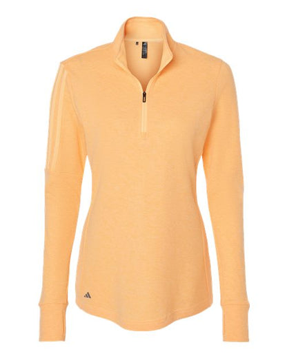 Adidas. Women's 3-Stripes Quarter-Zip Pullover Sweater. A555