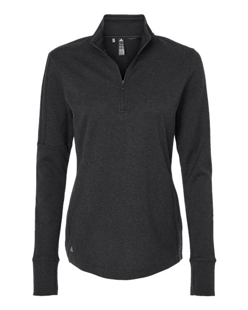 Adidas Women's 3-Stripes Quarter-Zip Sweater Pullover - A555 - EMBROIDERED