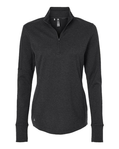 Adidas Women's 3-Stripes Quarter-Zip Sweater Pullover - A555 - EMBROIDERED
