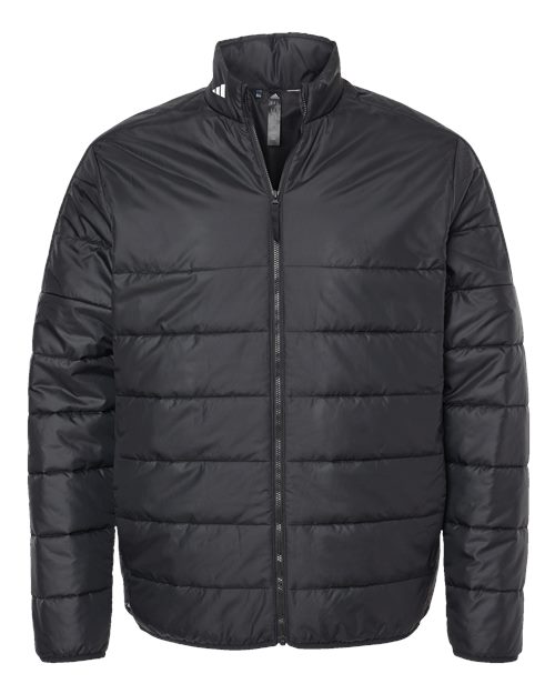 Adidas Men's 3-Stripes Puffer Full-Zip Jacket - A570 - EMBROIDERED