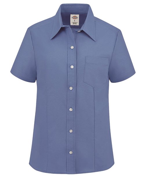 Dickies Women's Short Sleeve Stretch Oxford Shirt - S254 - EMBROIDERED