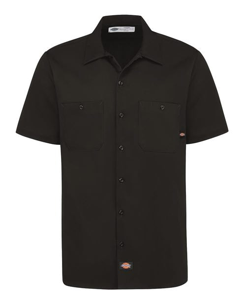 Dickies Men's Industrial Short Sleeve Cotton Work Shirt - S307 - EMBROIDERED
