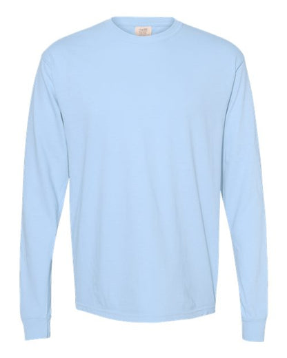 Comfort Colors Unisex Garment-Dyed Heavyweight Long Sleeve T-Shirt - 6014 - EMBROIDERED