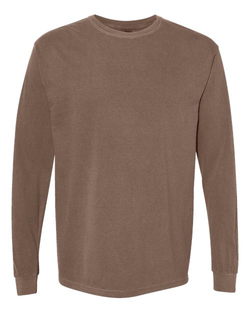 Comfort Colors Unisex Garment-Dyed Heavyweight Long Sleeve T-Shirt - 6014 - EMBROIDERED