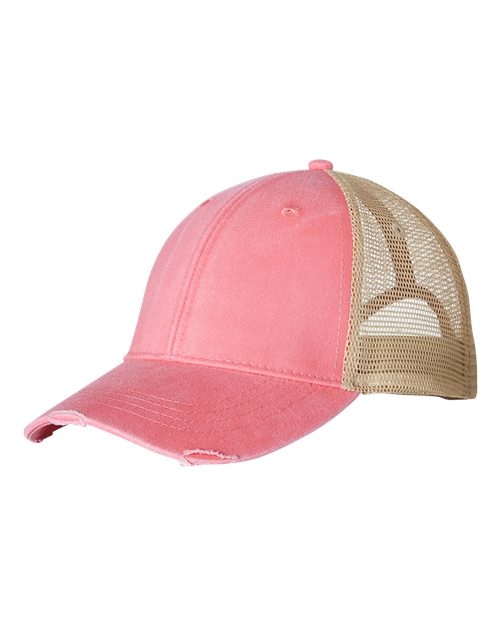 Adams Headwear Ollie Distressed Trucker Cap - OL102 - EMBROIDERED