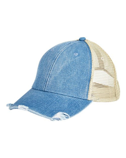 Adams Headwear Ollie Distressed Trucker Cap - OL102 - EMBROIDERED