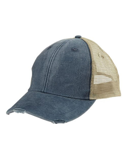 Adams Headwear Ollie Distressed Trucker Cap - OL102 - EMBROIDERED