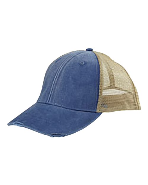 Adams Headwear Ollie Distressed Trucker Cap - OL102 - EMBROIDERED