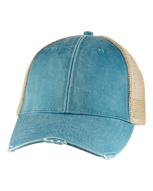 Adams Headwear Ollie Distressed Trucker Cap - OL102 - EMBROIDERED