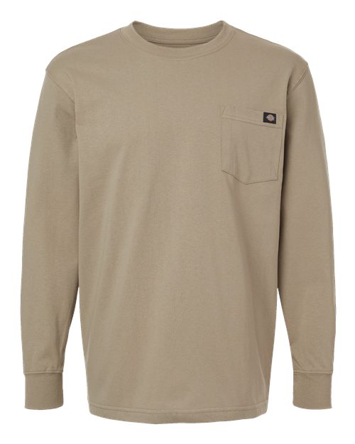 Dickies Men's Traditional Heavyweight Long Sleeve T-Shirt - WL50 - EMBROIDERED