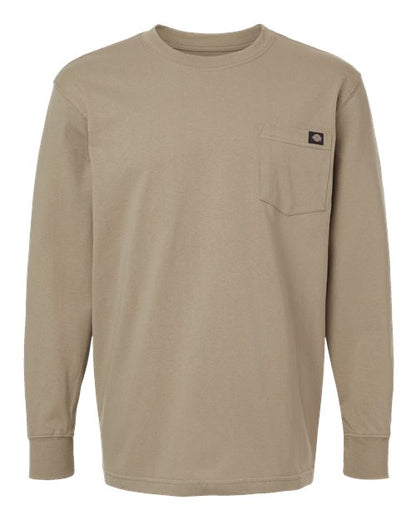 Dickies Men's Traditional Heavyweight Long Sleeve T-Shirt - WL50 - EMBROIDERED