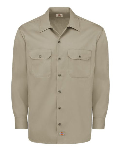 Dickies Men's Tall Long Sleeve Work Shirt - 5574T - EMBROIDERED