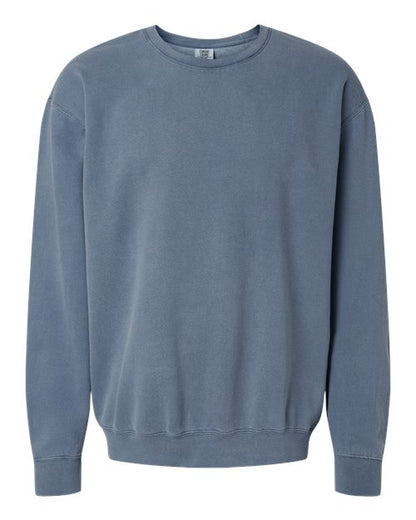 Comfort Colors Unisex Garment-Dyed Lightweight Crewneck Sweatshirt - 1466 - EMBROIDERED