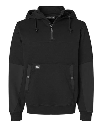 DRI DUCK Men's Mission Quarter-Zip Hooded Pullover - 7349 - EMBROIDERED