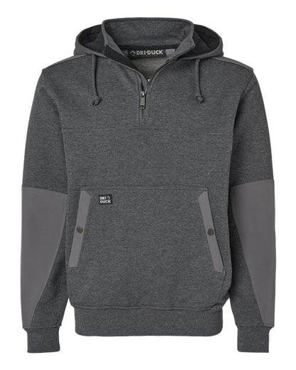 DRI DUCK Men's Mission Quarter-Zip Hooded Pullover - 7349 - EMBROIDERED