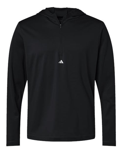 Adidas. Men's Lightweight Performance Quarter-Zip Hooded Pullover. A596