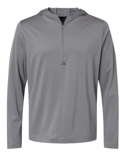 Adidas. Men's Lightweight Performance Quarter-Zip Hooded Pullover. A596