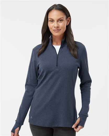 Adidas. Women's 3-Stripes Quarter-Zip Pullover Sweater. A555