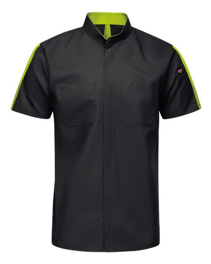 Red Kap Men's Mimix™ Pro+ Short Sleeve Work Shirt With OilBlok - SX46 - EMBROIDERED