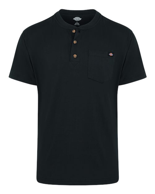 Dickies Men's Heavyweight Traditional Short Sleeve Henley - WS51 - EMBROIDERED