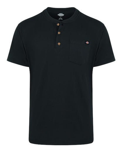 Dickies Men's Tall Heavyweight Traditional Short Sleeve Henley - WS51T - EMBROIDERED