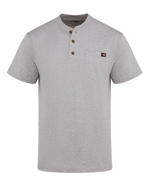 Dickies Men's Tall Heavyweight Traditional Short Sleeve Henley - WS51T - EMBROIDERED